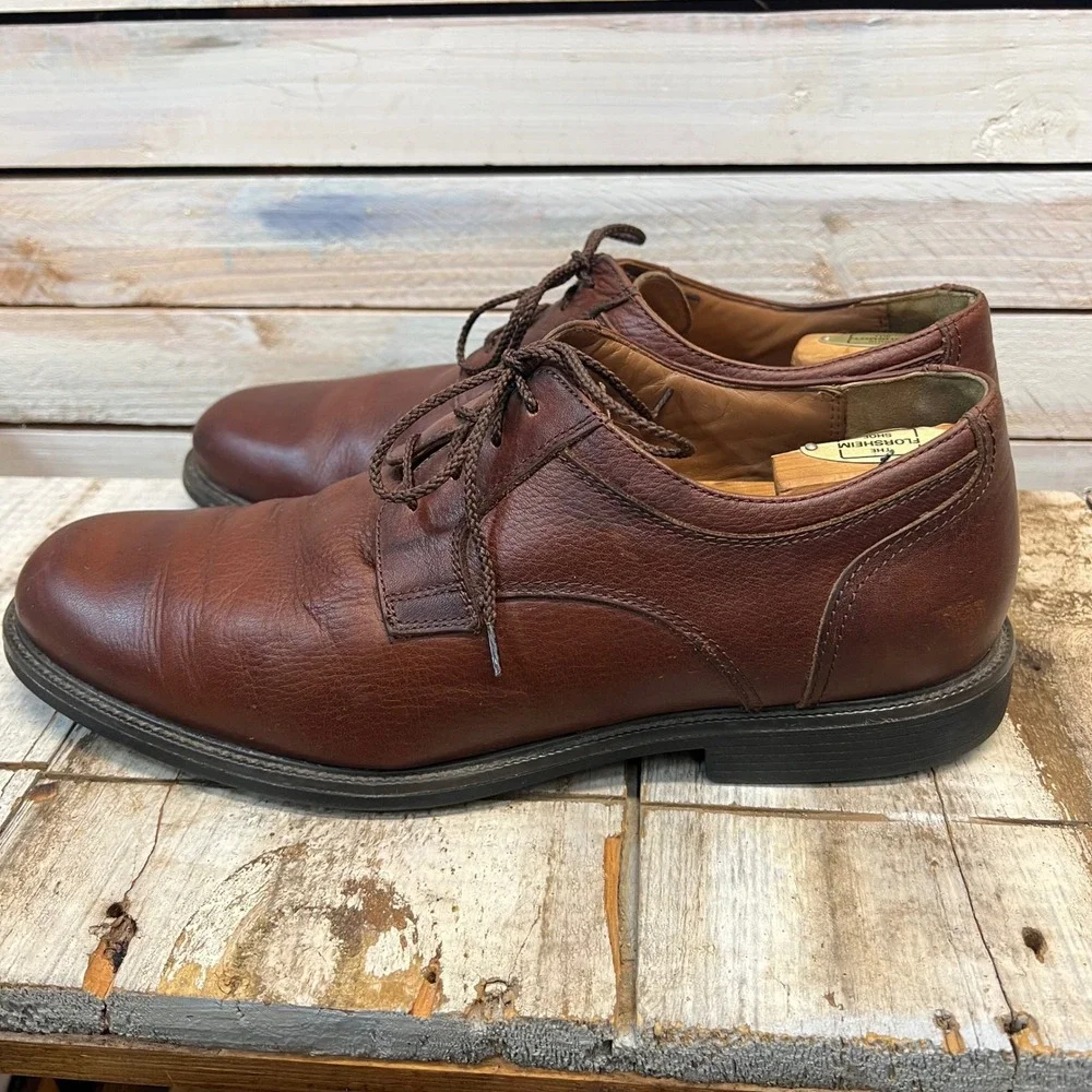 Vintage Johnston‎ & Murphy Brown Leather Derby Shoes XC4 Waterproof 11.5 M